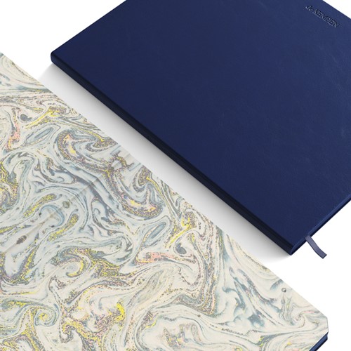 Notitieboek de KEMPEN Silence 110x160mm lijn 160 pag 90gr donkerblauw-2
