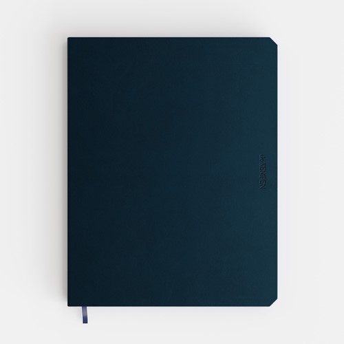 Notitieboek de KEMPEN Silence 171x220mm blanco 192 pagina's 90gr donkerblauw