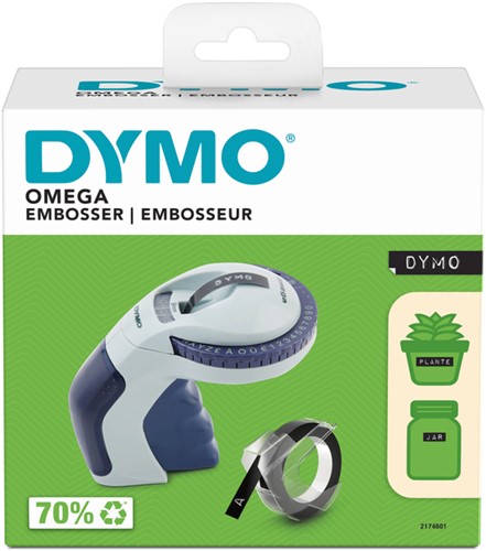 Lettertang Dymo Omega embossing blauw-2