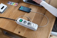 Stopcontactadapter Brennenstuhl USB A 2.4A wit-1