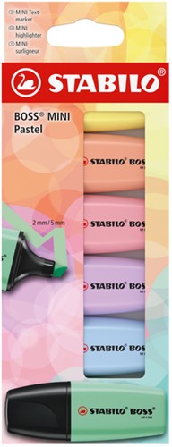 Markeerstift STABILO BOSS mini pastel assorti 6 stuks