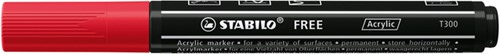 Acrylmarker STABILO  Free Acrylic T300 karmijnrood-2