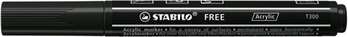 Acrylmarker STABILO  Free Acrylic T300 zwart-2
