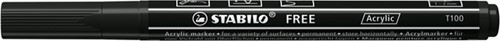 Acrylmarker STABILO  Free Acrylic T100 zwart-2