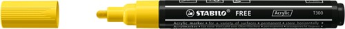 Acrylmarker STABILO  Free Acrylic T300 geel