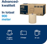 Handdoekrol Tork H1 Matic Advanced 2-laags 150m naturel 290099-2