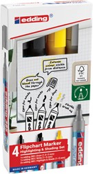 Viltstift edding 385 flipover incl 380 - 383  assorti 4 stuks