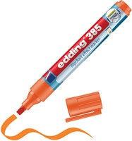 Viltstift edding 385 flipover penseelpunt oranje-2