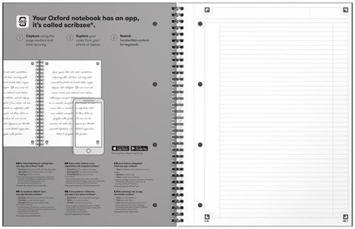 Spiraalblok Oxford International Notebook A4+ lijn 160 pagina's groen-3