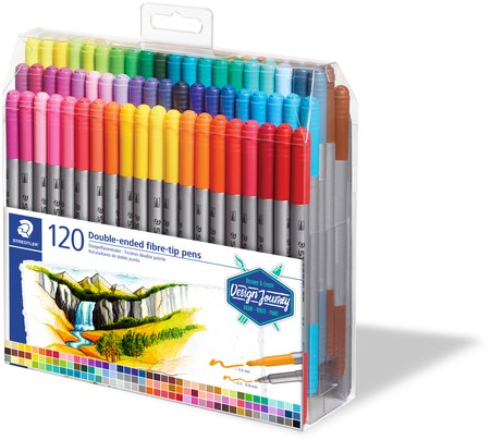Kleurstift Staedtler 3200 dubbele punt fijn en ultrafijn etui à 120 kleuren-2