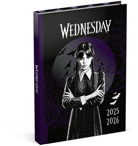 Schoolagenda 25-26 Lannoo Wednesday 1dag/1pagina met inserts zwart