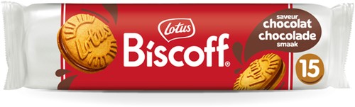 Koekjes Lotus Biscoff speculoos sandwich melkchocolade 15 stuks