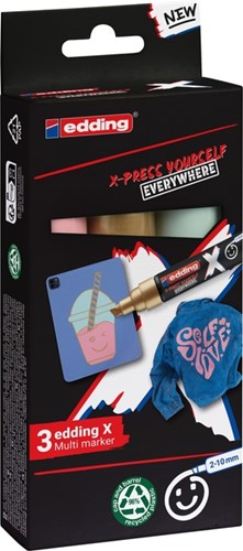 Edding 6900 X multi m. 3pcs set pastel col.