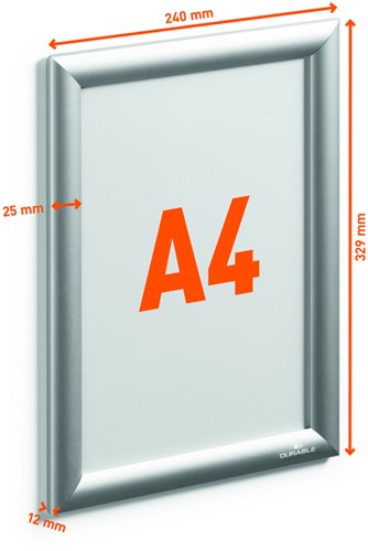 Kliklijst Durable A4 aluminium-2