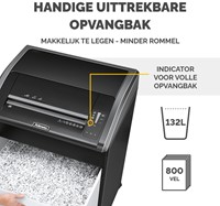 Papiervernietiger Fellowes Powershred 485I stroken 5,8mm-5