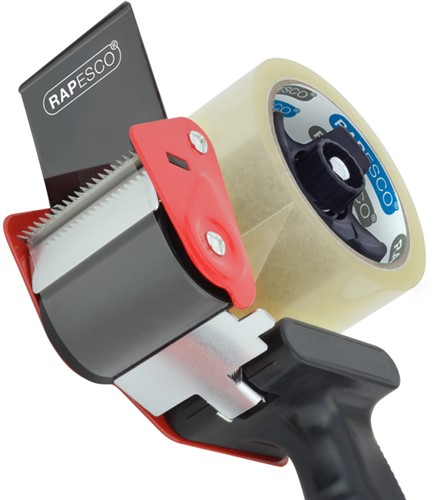 Verpakkingstape dispenser Rapesco Germ-Savvy 960 antibacterieel met transparante tape zwart-2
