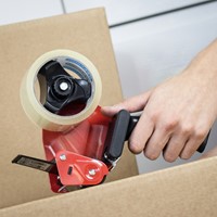 Verpakkingstape dispenser Rapesco Germ-Savvy 960 antibacterieel met transparante tape zwart-1