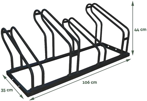 Fietsenrek BRASQ  4 fietsen BS400 zwart-2