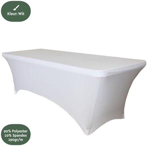 Tafelrok BRASQ 183x76x74cm wit-3