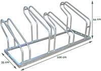 Fietsenrek BRASQ  4 fietsen BS400 zilver-2