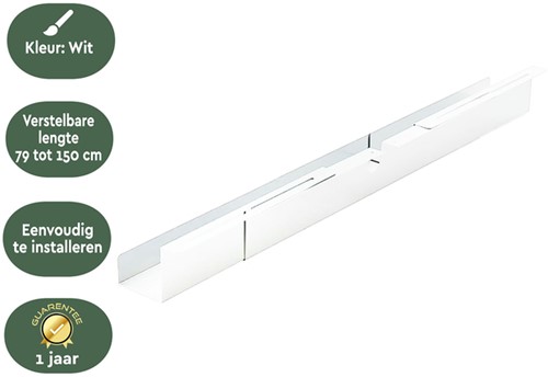 Kabelgoot BRASQ verstelbaar 75-150cm CT100 wit-3