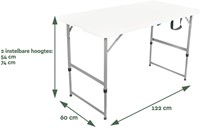 Vouwtafel BRASQ 120x60x74cm FC120 wit-2
