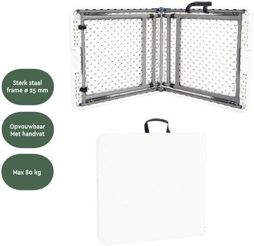 Vouwtafel BRASQ 120x60x74cm FC120 wit-1