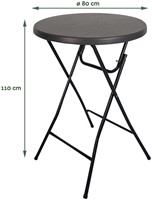 Statafel BRASQ 80cm BT100 zwart-2