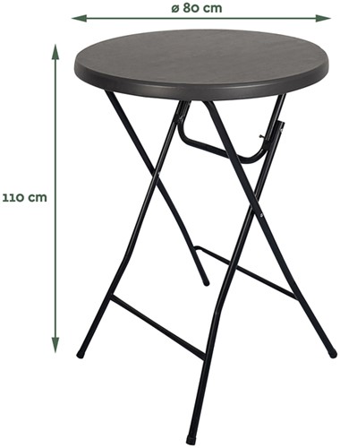 Statafel BRASQ 80cm BT100 zwart-2