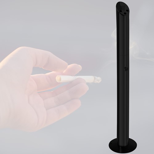 Asbak staand BRASQ AT300 RVS zwart-7