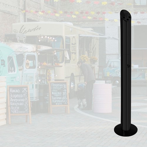 Asbak staand BRASQ AT300 RVS zwart-8