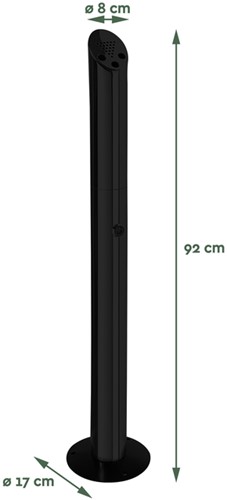 Asbak staand BRASQ AT300 RVS zwart-2