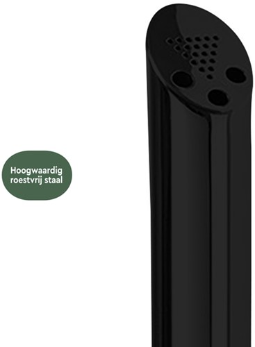 Asbak staand BRASQ AT300 RVS zwart-2
