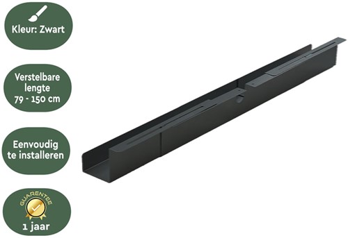 Kabelgoot BRASQ verstelbaar 75-150cm CT100 zwart-1
