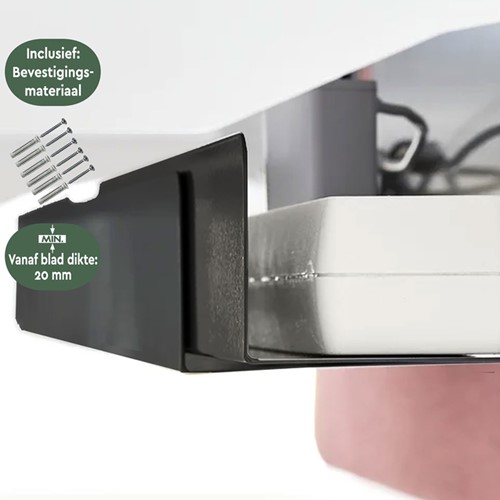 Kabelgoot BRASQ verstelbaar 75-150cm CT100 zwart-5