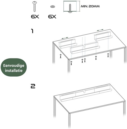 Kabelgoot BRASQ verstelbaar 75-150cm CT100 zwart-6