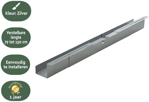 Kabelgoot BRASQ verstelbaar 75-150cm CT100 zilver-3