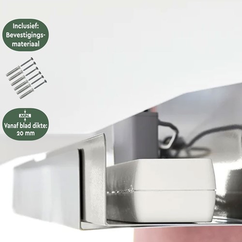 Kabelgoot BRASQ verstelbaar 75-150cm CT100 zilver-2