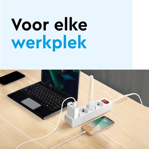 Stekkerdoos BRASQ 5 voudig 5 meter zwart-4