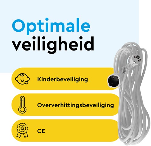 Verlengkabel BRASQ 20m wit-3