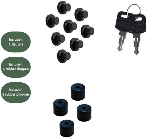 Pakketbrievenbus BRASQ 105x38x24cm PB400 Zwart-3