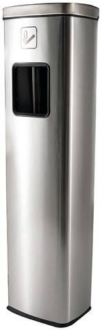 Afvalbak met asbak BRASQ 20 liter AT400 rvs