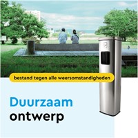 Afvalbak met asbak BRASQ 20 liter AT400 rvs-3