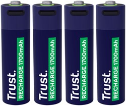 Batterij Trust USB-C oplaadbaar AA 4 stuks