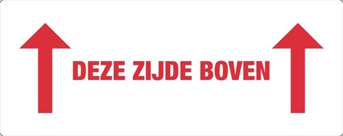 Waarschuwingsetiket IEZZY deze zijde boven 150mmx60mm 500 stuks