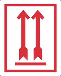 Waarschuwingsetiket IEZZY pijl omhoog 74x105mm 500 stuks