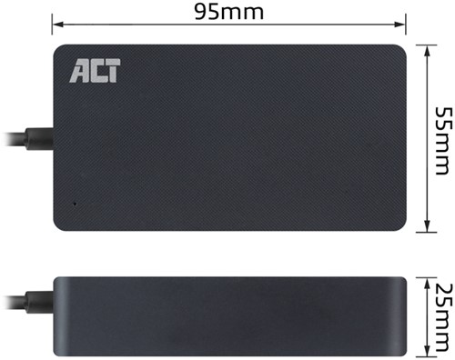 Laptop Oplader ACT Compact universeel 65W-4