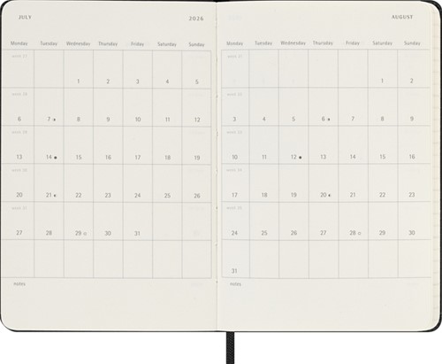 Agenda 2026 Moleskine 12M Planner Weekly 7dagen/2pagina's pocket hc black-1