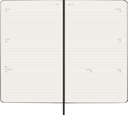 Agenda 2026 Moleskine 12M Planner Weekly 7dagen/2pagina's large hc black-3
