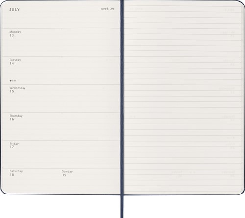 Agenda 2026 Moleskine 12M Planner Weekly 7dagen/1pagina large hc sapphire blue-3